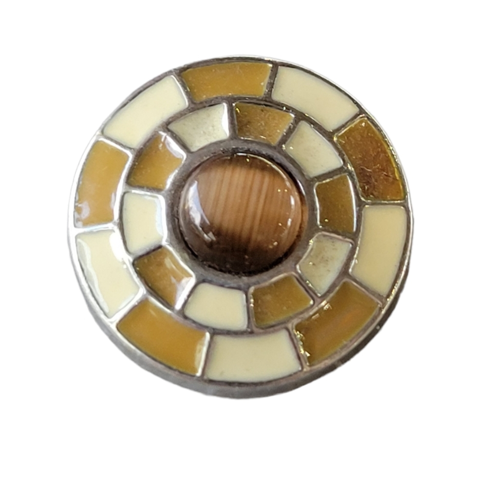 Mosaic Snap for snap jewelry with Tiger Eye Center